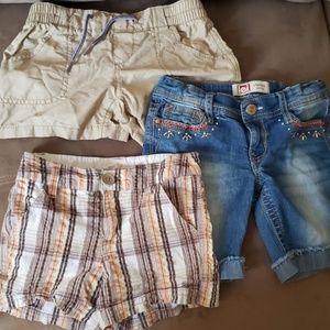 3 pair of girls shorts